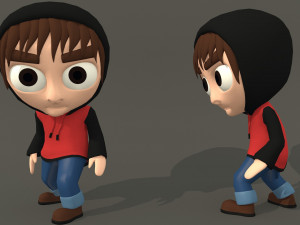 Jhonny Cartoon simple character 3D Model