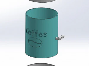 dispensador de caf&eacute; para cafeteira moka Modelo de Impressão 3D