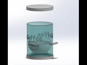 dispensador de caf&eacute; para cafeteira moka Modelo de Impressão 3D