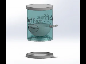 dispensador de caf&eacute; para cafeteira moka Modelo de Impressão 3D