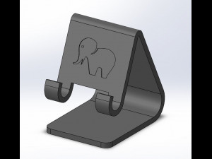 elephant simple smartphone holder 3Dプリントモデル