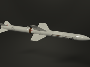 selenia aspide missile 3D Model