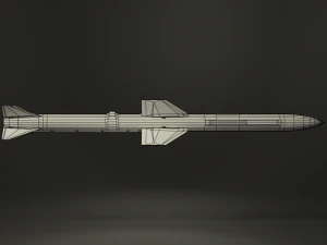 selenia aspide missile 3D Model