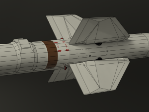 selenia aspide missile 3D Model
