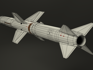 selenia aspide missile 3D Model