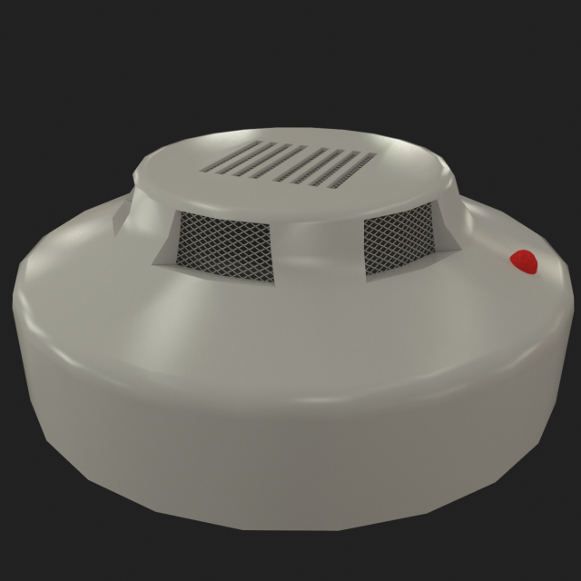 smoke detector 3D Model .c4d .max .obj .3ds .fbx .stl .blend 