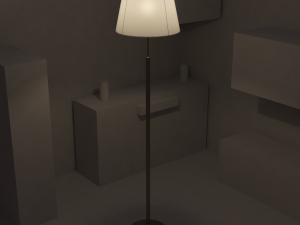 bronze floor lamp 3D मॉडल