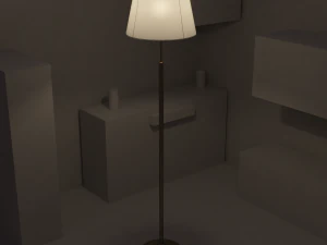 bronze floor lamp 3D Model