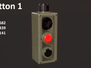 buttons and levers pack 10 pcs animated 3D Model