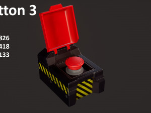 buttons and levers pack 10 pcs animated 3D Model