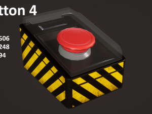 buttons and levers pack 10 pcs animated 3D Model