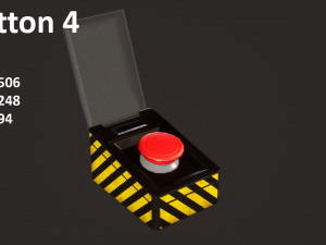 buttons and levers pack 10 pcs animated 3D Model