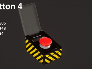 buttons and levers pack 10 pcs animated 3D Model