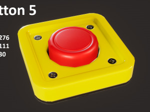 buttons and levers pack 10 pcs animated 3D Model