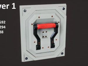 buttons and levers pack 10 pcs animated 3D Model