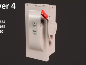 buttons and levers pack 10 pcs animated 3D Model