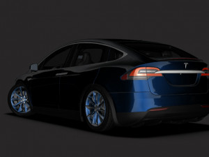 tesla model x 2017 3D Модель