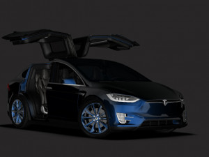 tesla model x 2017 3D Model