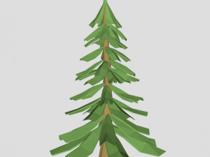 low poly pine tree v1 for cartoon or game Modèle 3D