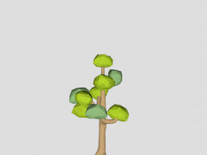 low poly ash tree sping for free Modelo 3D