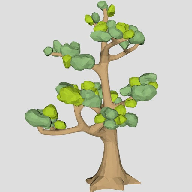 low poly huge ash tree spring 3D Model .c4d .max .obj .3ds .fbx .stl .blend 