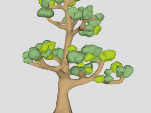 low poly huge ash tree spring 3D Model