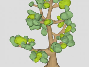 low poly huge ash tree spring 3D Model