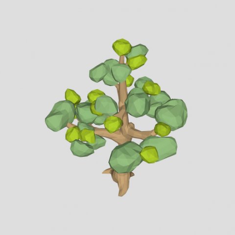 low poly ash tree sping for game or cartoon Modelo 3D .c4d .max .obj .3ds .fbx .stl .blend 