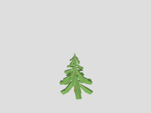 low poly pine tree v2 for cartoon or game 3D 모델