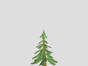 low poly pine tree v2 for cartoon or game Modelo 3D