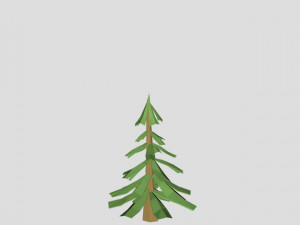 low poly pine tree v2 for cartoon or game Modelo 3D