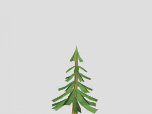 low poly pine tree v2 for cartoon or game Modelo 3D