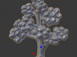 low poly elm tree for game or cartoon 3D Модель