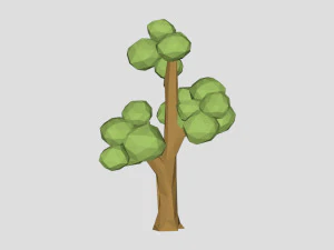 Olmo low poly gratis Modello 3D