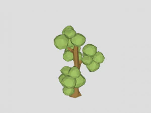low poly elm tree for free 3D Model
