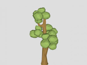 low poly elm tree for free 3D Model