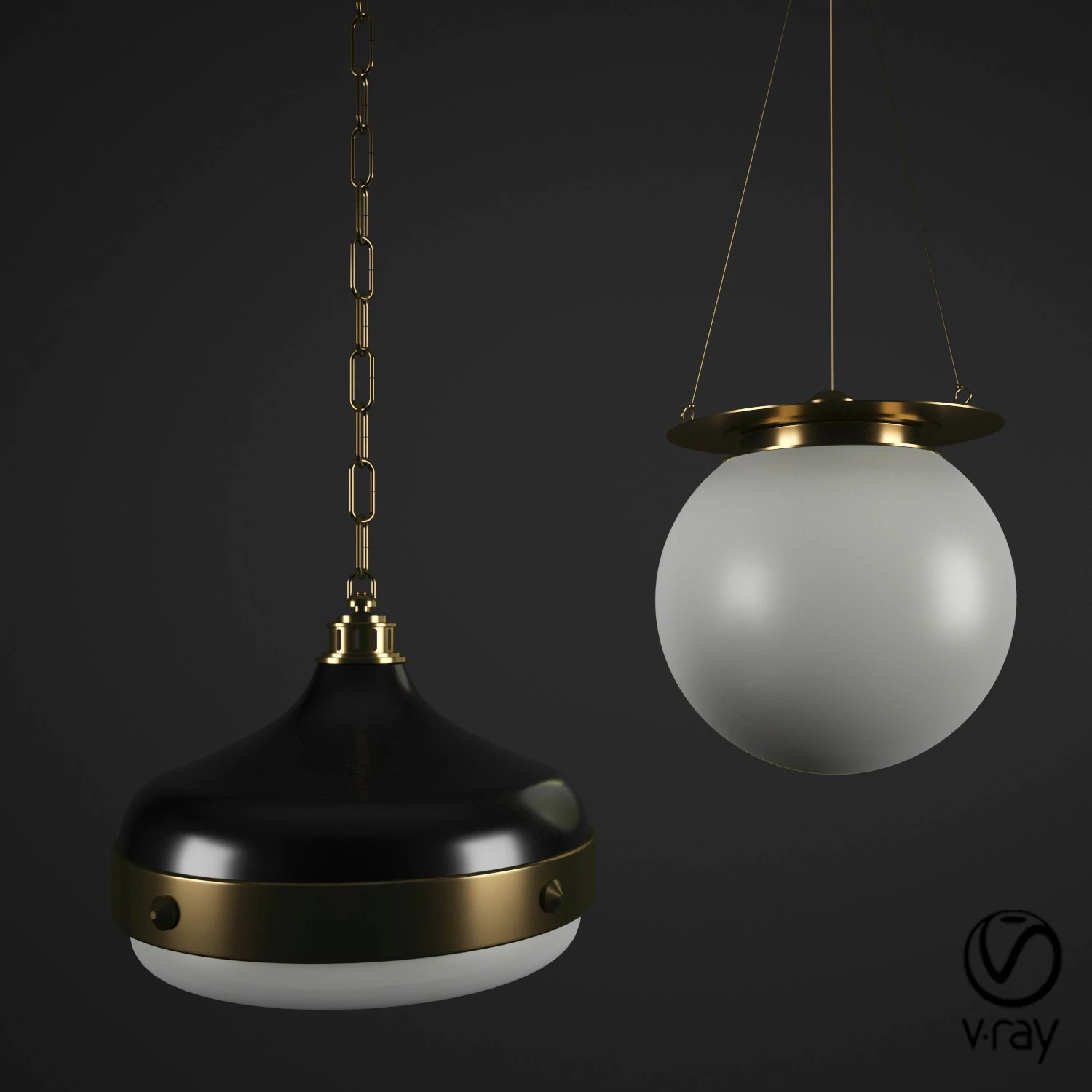 classic pendants 3D Model .c4d .max .obj .3ds .fbx .stl .blend
