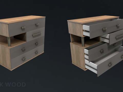 Teen Bedroom Furnitures 3D Model