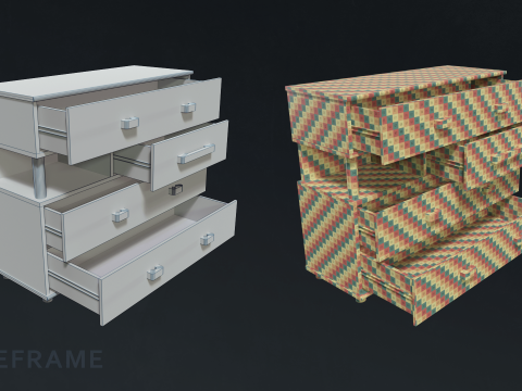 Teen Bedroom Furnitures 3D Model