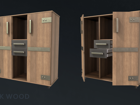 Teen Bedroom Furnitures 3D Model