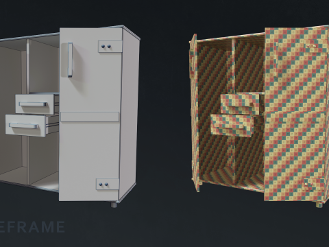Teen Bedroom Furnitures 3D Model