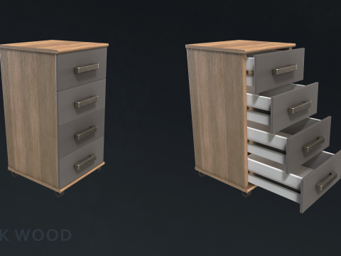Teen Bedroom Furnitures 3D Model