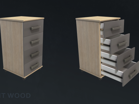 Teen Bedroom Furnitures 3D Model