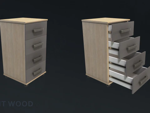 Teen Bedroom Furnitures 3D Model