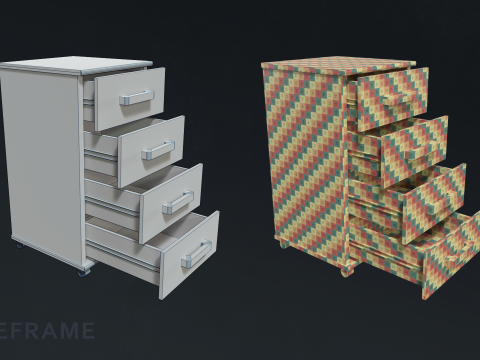 Teen Bedroom Furnitures 3D Model