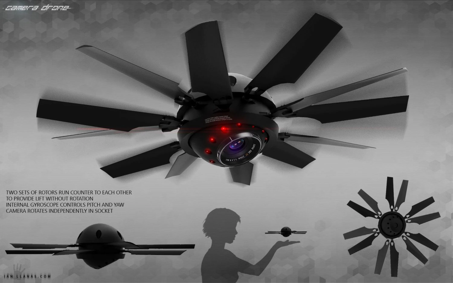 spydrone 3D Model .c4d .max .obj .3ds .fbx .stl .blend 