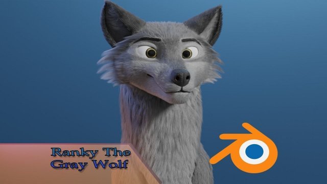 ranky the gray wolf 3Dモデル .c4d .max .obj .3ds .fbx .stl .blend 