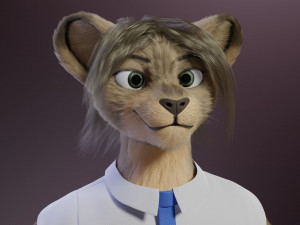 nicolle waterson anthro lioness Modello 3D