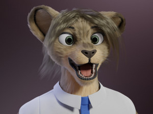 nicolle waterson anthro lioness Modello 3D