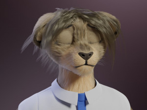 nicolle waterson anthro lioness Modello 3D